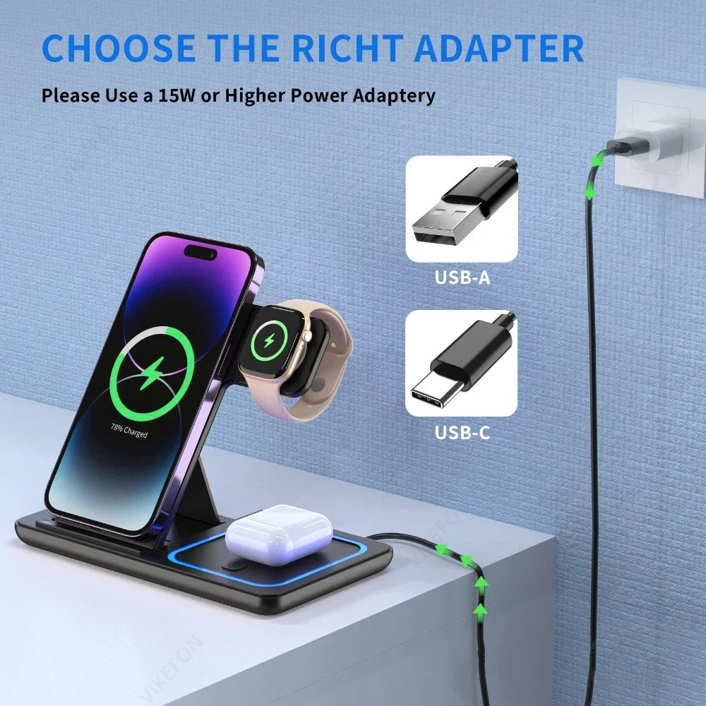 3 in 1 Fast Charger Stand Dock