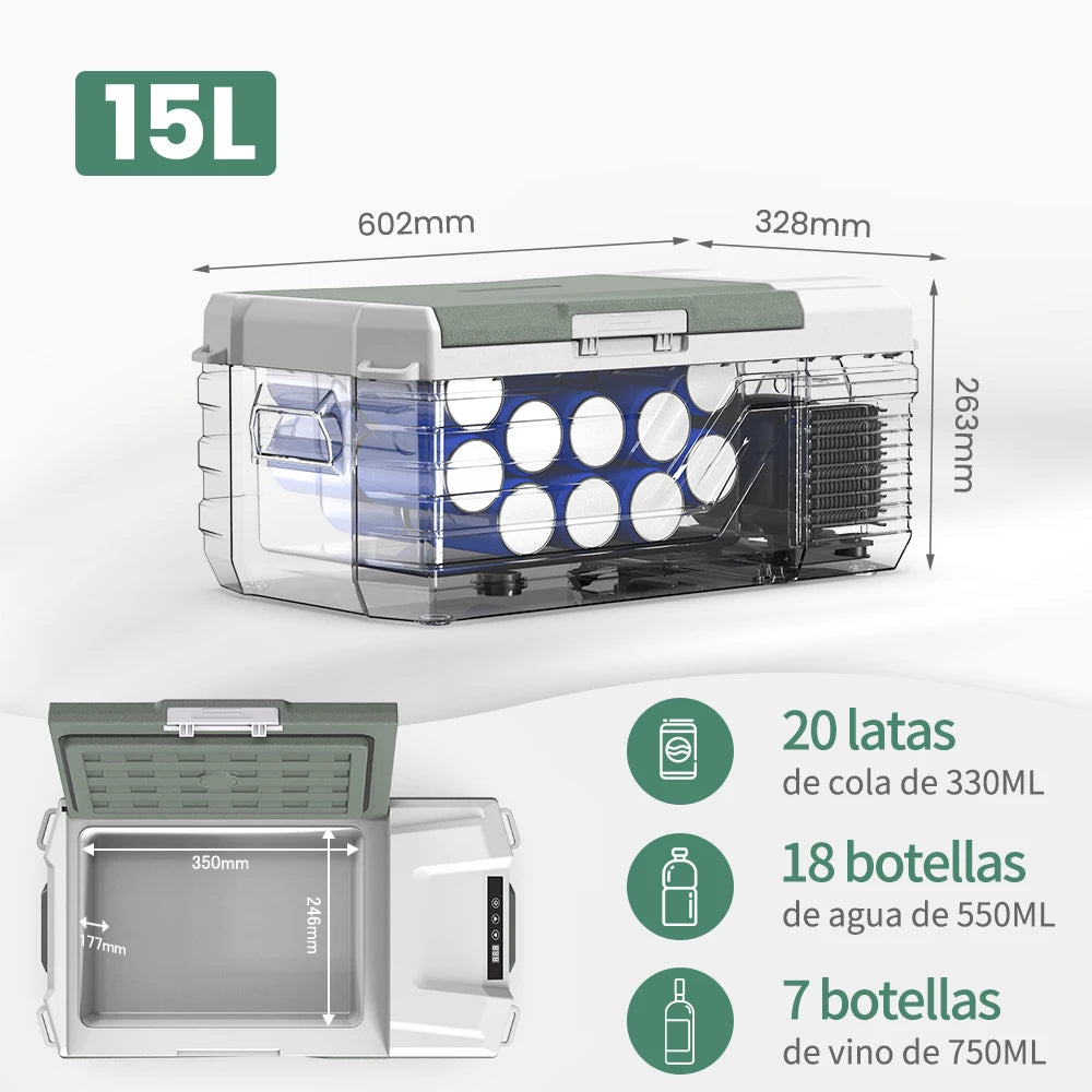 Alpicool-15L Portable Car Refrigerator Mini Fridge