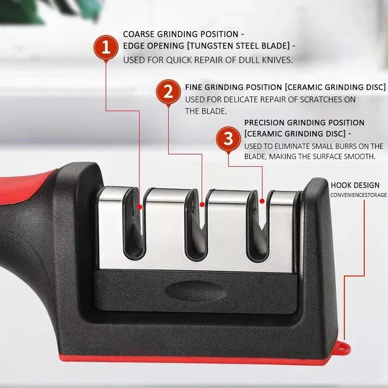 3/4-Segment Kitchen Knife Sharpener